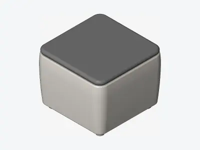 Seat - Ottoman - Simplicity Low-poly 3D model