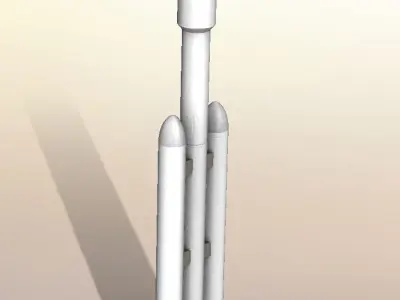 Detailed and Easy to 3D Print SpaceX Falcon Heavy Rocket 3D print model