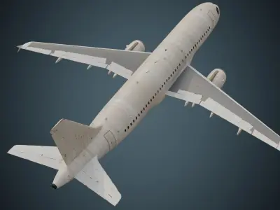 Airliner 1D Low-poly 3D model