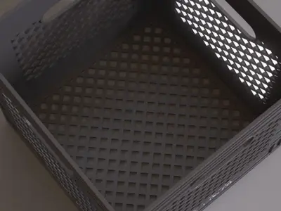 Plastic Milk Crate 3D model