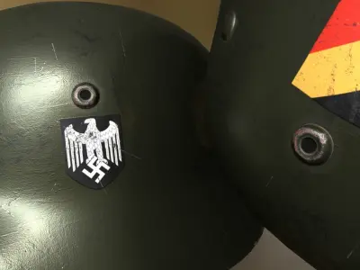 WWII M35 German Helmet Low-poly 3D model