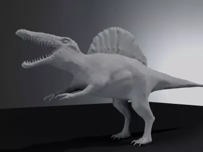 Spinosaurus dinosaur base mesh 3D model