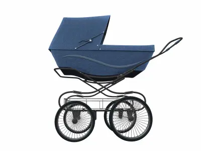 Baby stroller 08 3D model