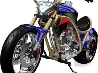 Concept Bike S1 Chopper 3D model