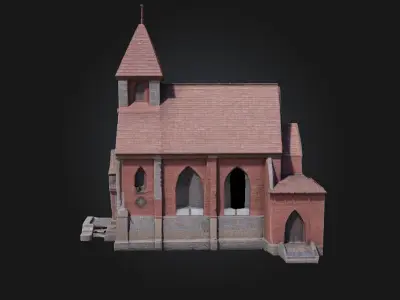 Country Chapel  Rustic Charm with Sacred Serenity 3D model