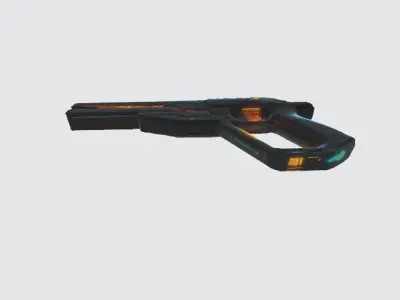 futuristic sci-fi energy pistol 3D model