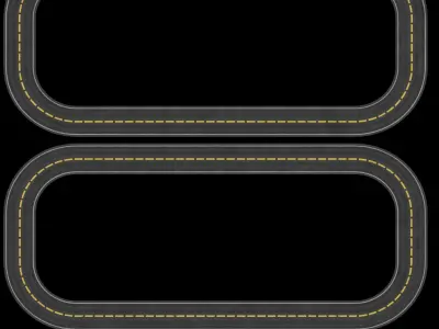 road 3d model circle Free 3D model