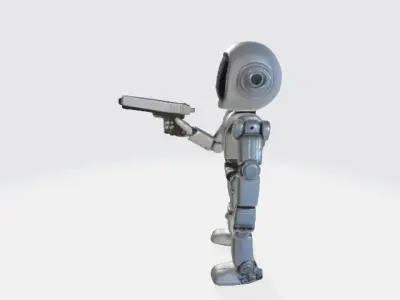 Police robot 3D model purchase