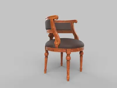 chair wooden 3D model