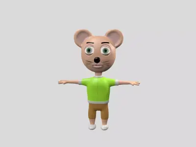 rigged mouse Free 3D model