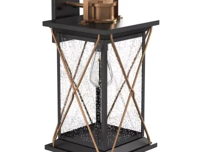 Barlowe 1 Light 19 inch Antique Bronze Outdoor Wall Lantern  3D model