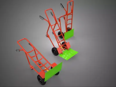HEAVY DUTY HAND TRUCK CART FORK HANDTRUCK PALLET JACK PLATFORM 4 3D model