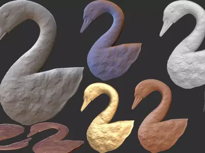 duck panel relief 3D print model