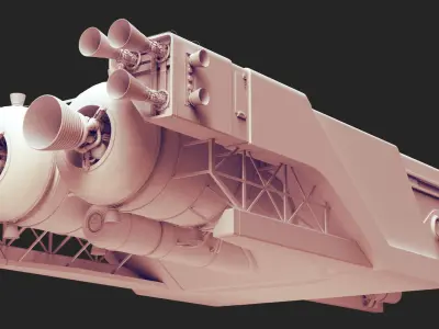 Spaceship cargo 3D model by sergeym
