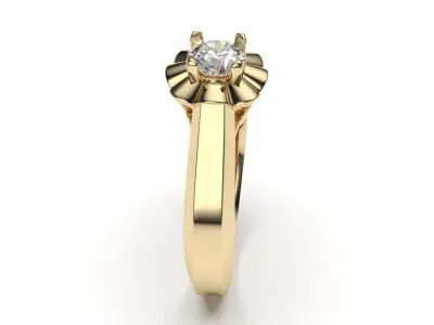 solitaire with ring sizes  8 part S104 3D print model