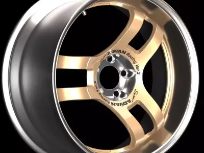 Super Advan RACING Ver 2 wheel 3D model