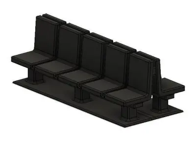Model Railway Platform Seats Single and Double Sided 3D print model