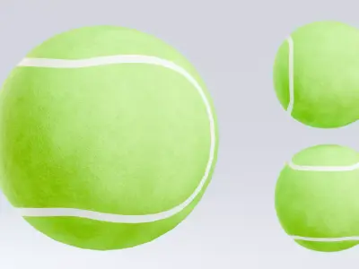 Balls Pack - Tennis Ball Low-poly 3D model
