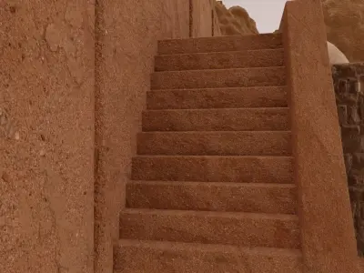 Desert Fortress City 3D model