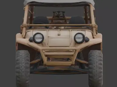 Rugged Military Sand Buggy 3D Model Low-poly 3D model