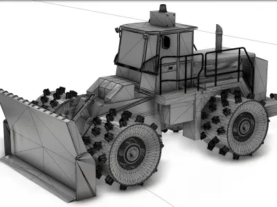 Vehicle - heavy equipment bulldozer 3D model
