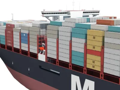 Gulsun-class container ship 3D model