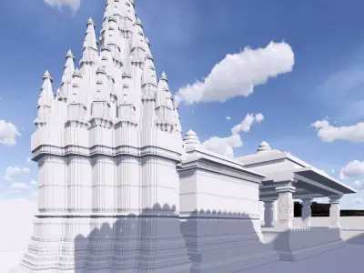 indian hindu temple 3d modal 3D model purchase