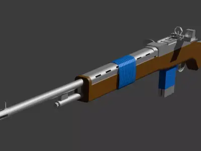salvaged M14  Low-poly 3D model