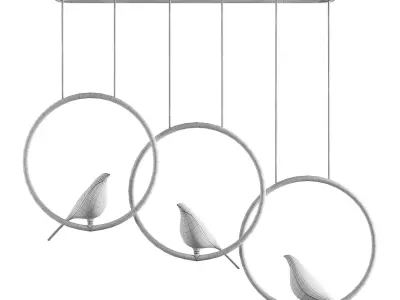 Two birds chandelier 3D model