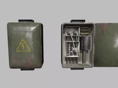 Fuse Box Low-poly 3D model purchase