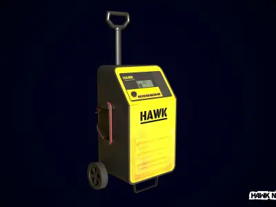 Industrial Charger Low-poly 3D model