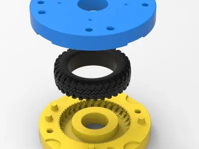 Mold for diecast tire 11 Scale 1 to 10 and 1 to 14 and 1 to 25 3D print model