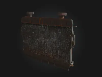 Rusty Radiator  Aged Warmth with Vintage Decay 3D model