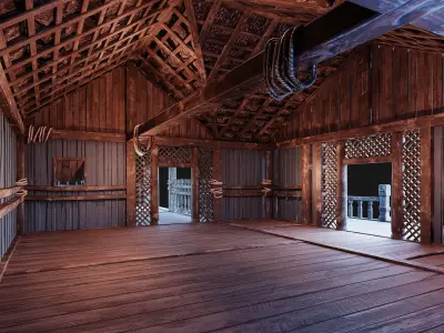 Old Viking House 4K Textures GameReady 187 Low-poly 3D model