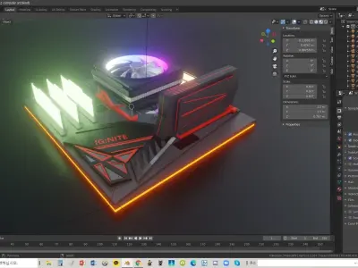 computer board 3D model