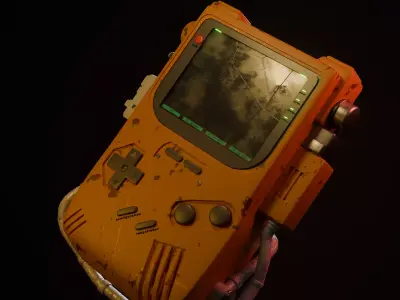 Retro Futuristic Survival Scanner Low-poly 3D model