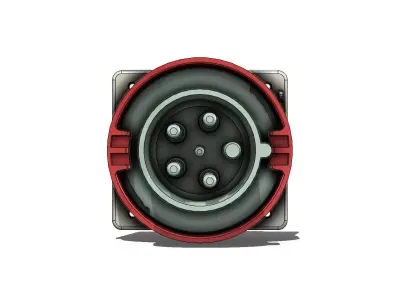 Plugue Fixo Scame 246 6396 Fixed Plug 3D model
