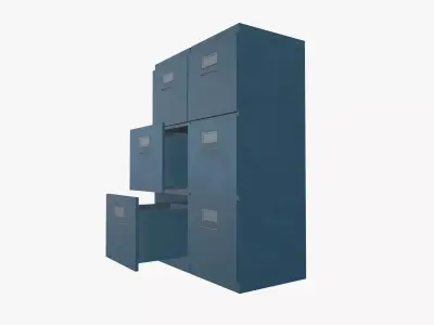 Storage cabinet Low-poly 3D model purchase