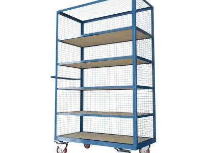  Novo metal industrial work cabinet on wheels 3D model