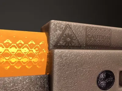 X-94 Laser Pistol SMG Low-poly 3D model