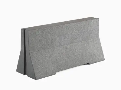 Concrete Barrier B 02 Low-poly 3D model