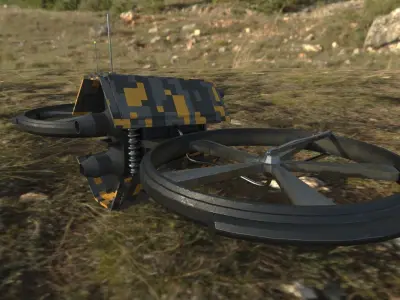 Security Drone Low-poly 3D model purchase