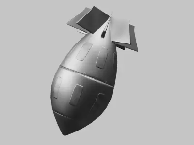 rocket Low-poly 3D model buy