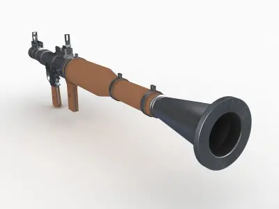 RPG-7 gun with barrel 3D model