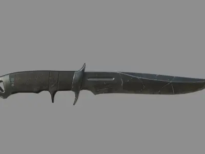 Tactical Knife Free low-poly 3D model buy