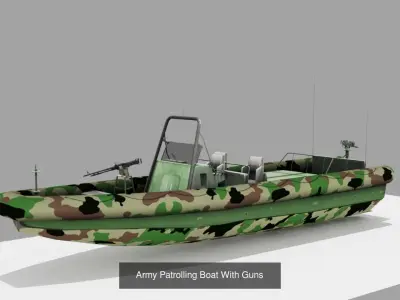 Patrolling Boats 3D Model Pack