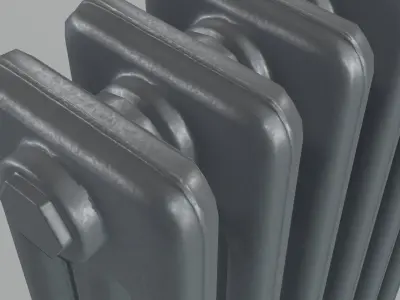 Classic Cast Iron Radiator 3C6 3D model
