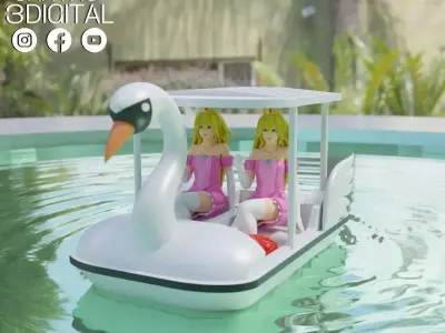 SWAN BOAT 3D print model