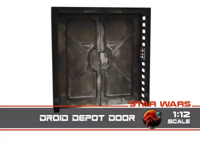 Droid Depot door 1-12 scale Blackseries 3D print model