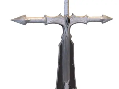 fantasy sword game reader Low-poly 3D model